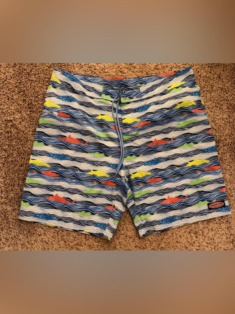 Vineyard Vines Men’s Swim Trunks — Blue, White, Orange, Yellow, Green